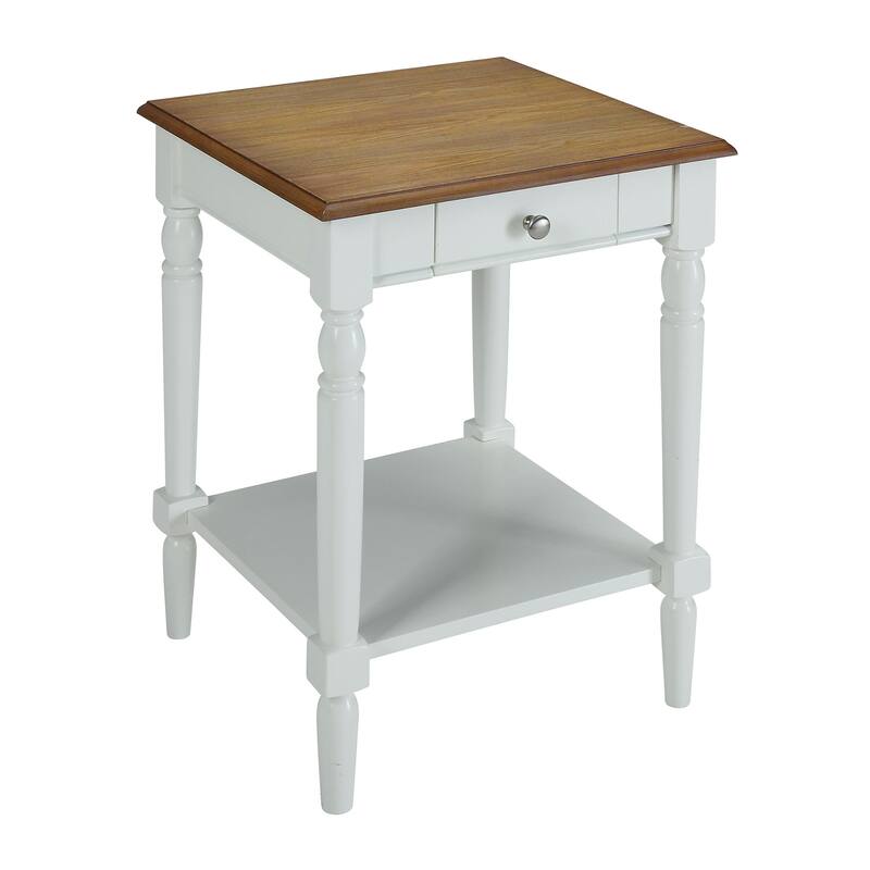 Convenience Concepts French Country 1 Drawer End Table with Shelf