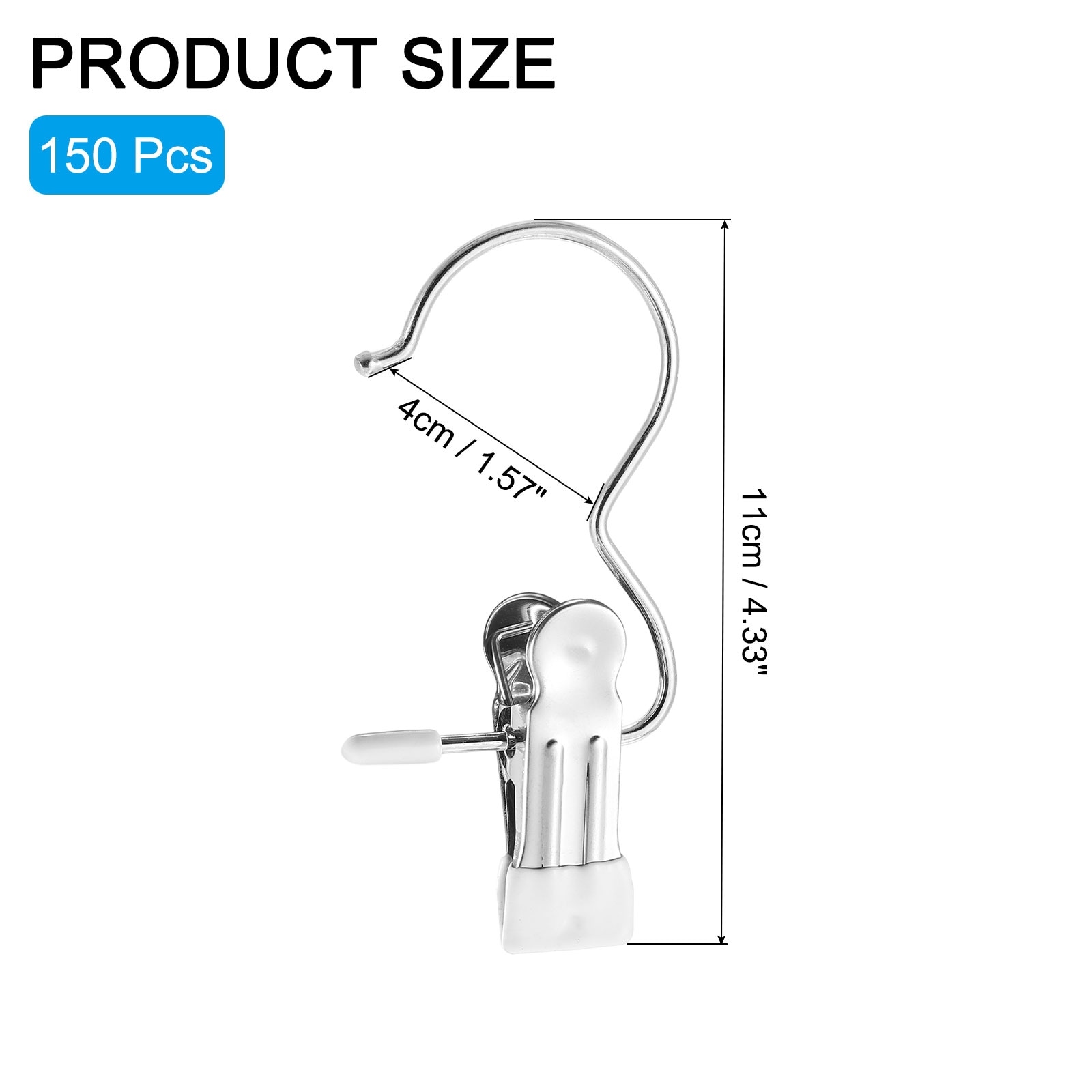 150Pcs Boot Hangers for Closet, Portable Boot Hangers Clips, Blue - L: 11cm