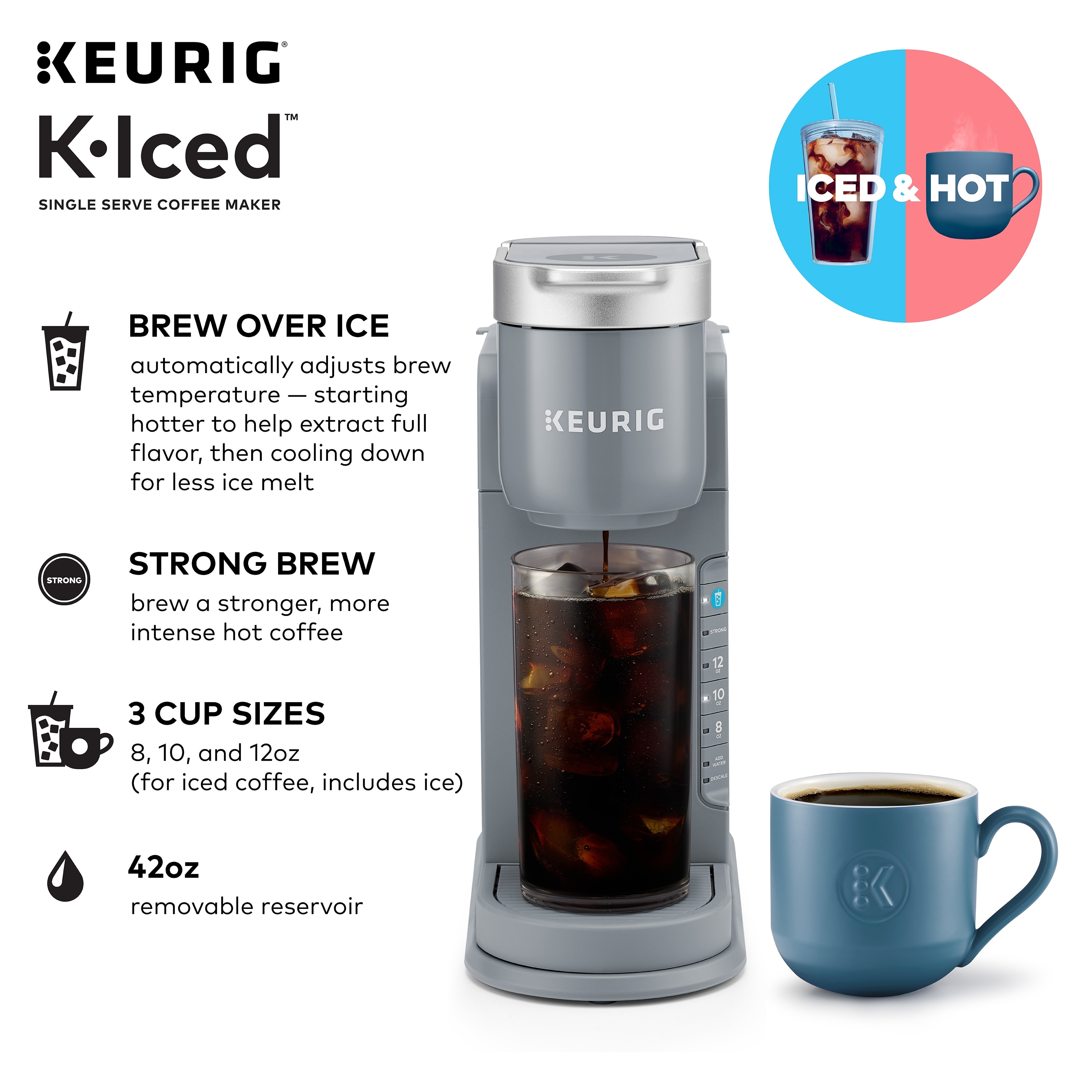 Iced keurig coffee maker top