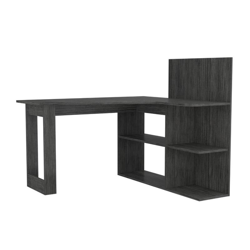 Writing Computer Desk,Five Open Shelves,Computer Table for Living Room Bedroom