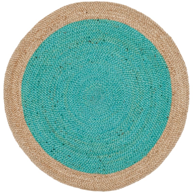 SAFAVIEH Handmade Natural Fiber Charlyne Bordered Round Jute Rug