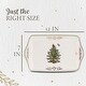 preview thumbnail 7 of 5, Spode Christmas Tree Gold Dessert Tray - 12" L x 7" W