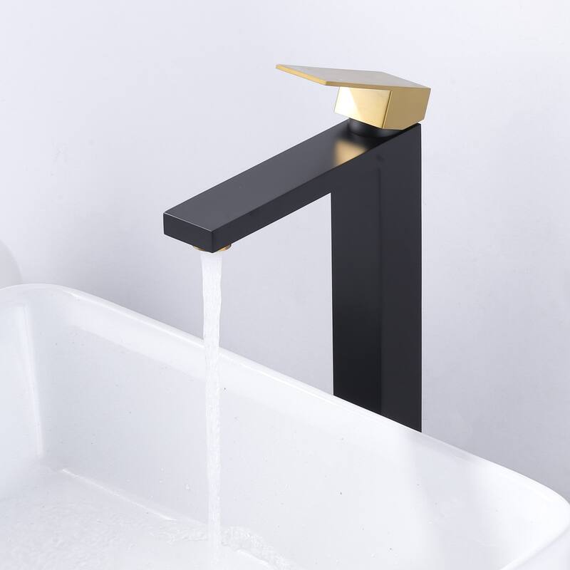 WOWOW Single Handle Single Hole High Arc Bathroom Vessel Faucet