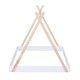 preview thumbnail 3 of 16, Tent Floor Bed With Triangle Structure, White+Natural