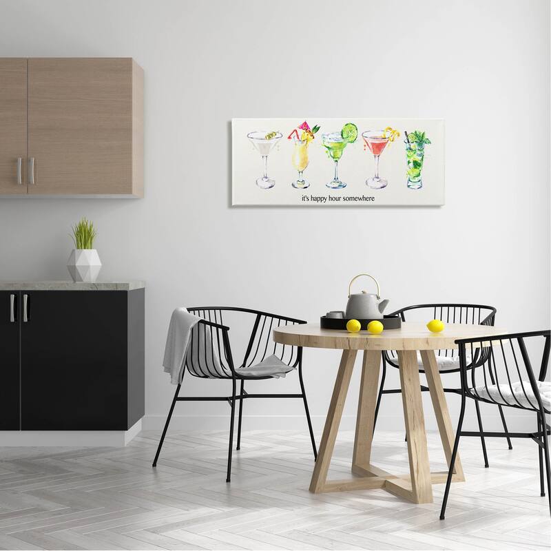 Stupell Happy Hour Somewhere Cocktails Canvas Wall Art by Susan Jill