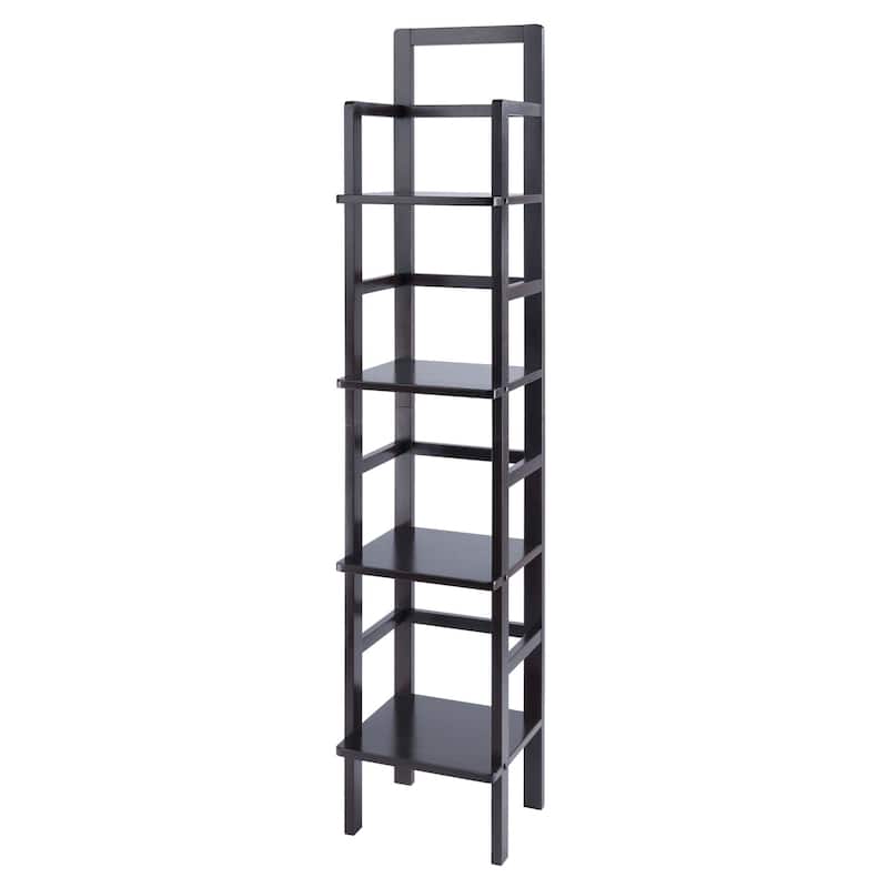 4 Tier Narrow Tall Storage Shelf Rack - 70.75" - Coffee Brown