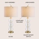 preview thumbnail 53 of 63, JONATHAN Y Ella 27" Glass Triple-Sphere LED Table Lamp, Mercury Silver/Chrome (Set of 2)
