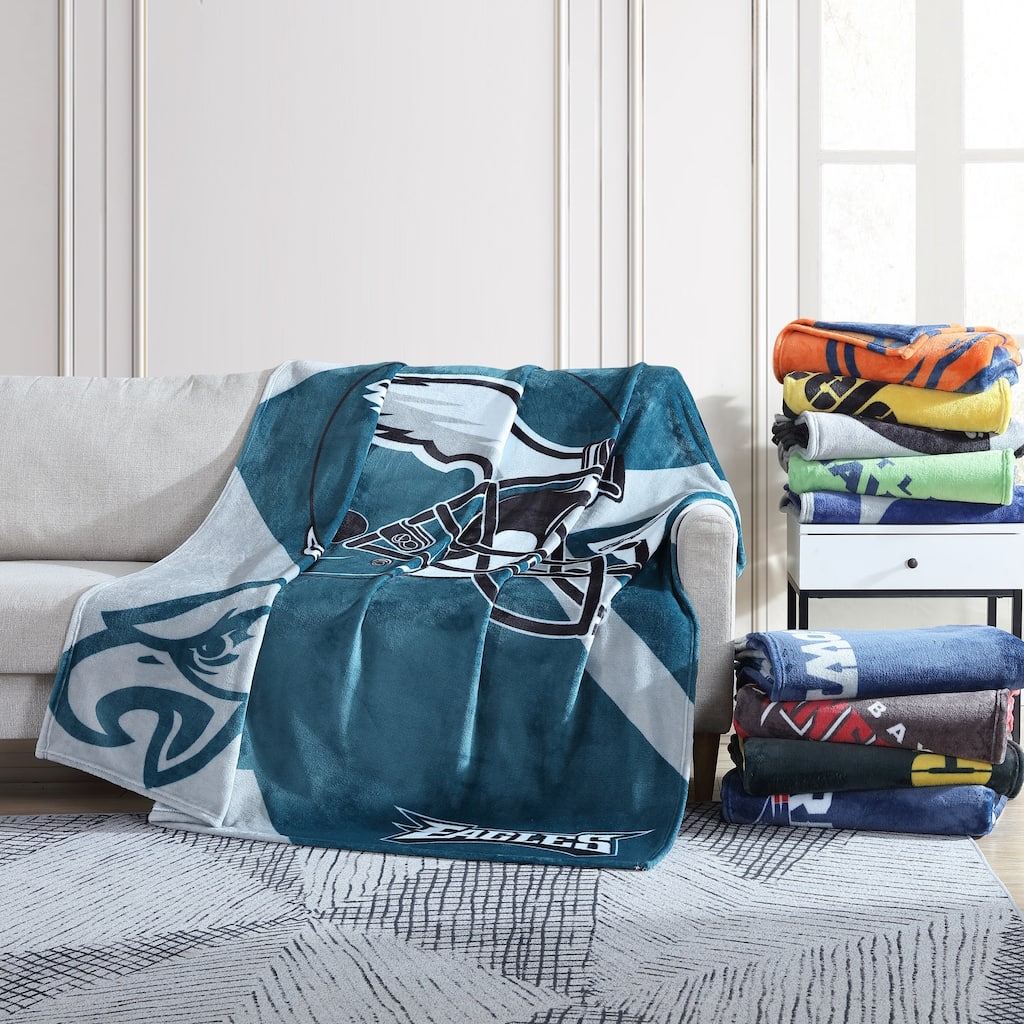 Philadelphia Eagles NFL Licensed Dash Oversized Flannel Throw Blanket