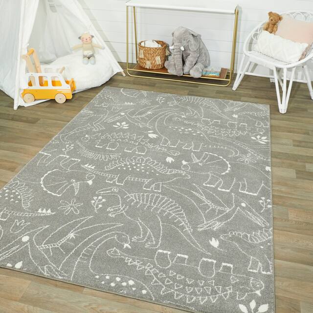 Mod-Tod Parker Dinosaur Kids Area Rug