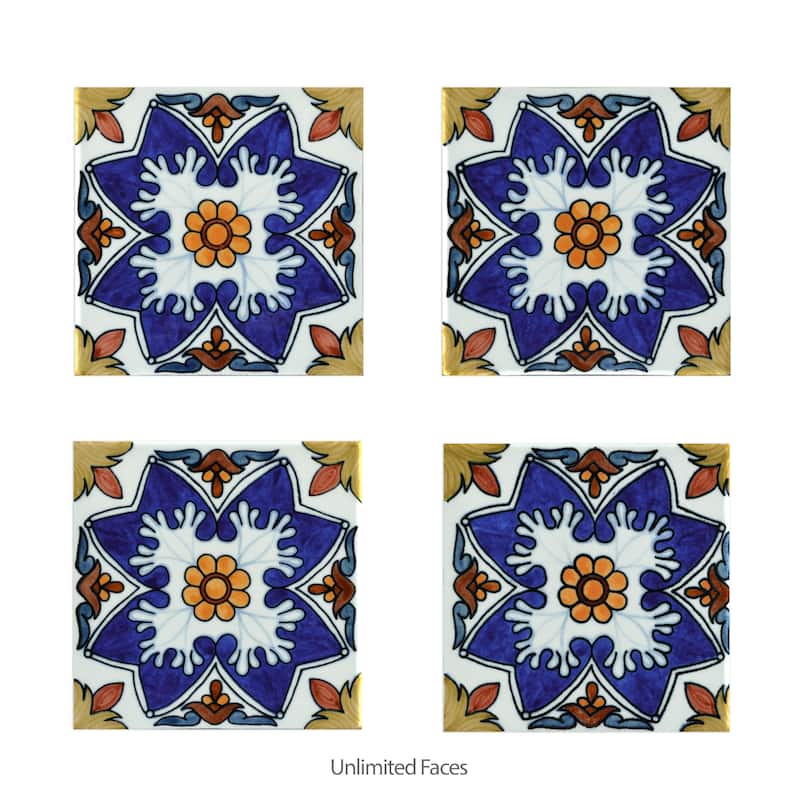 Merola Tile Provincial Deco Maceira 6" x 6" Porcelain Wall Tile - (1 Tile)