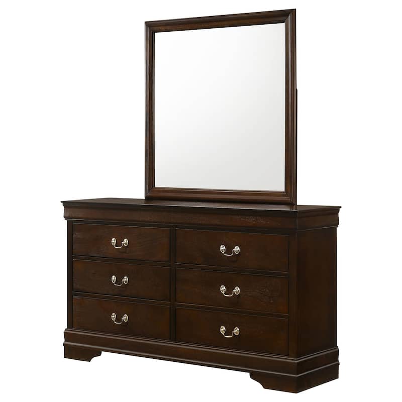 Louis Philippe 6-drawer Dresser Cappuccino