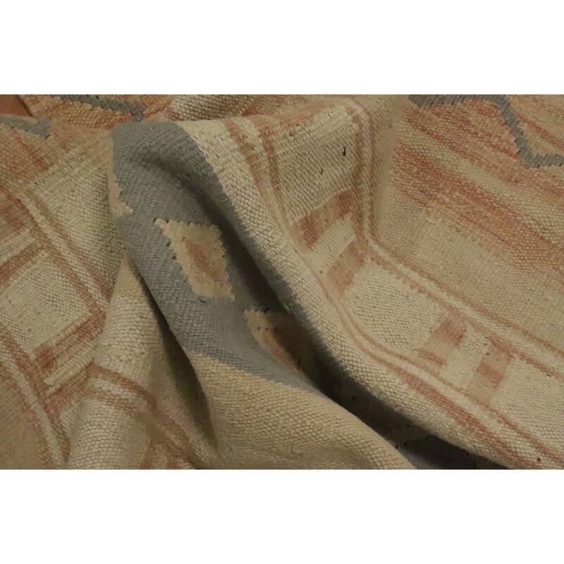 Hand Woven Oriental 100% Wool Carpet Southwestern Tribal Multi-Colored Kilim Area Rug - 4' 10'' X 2' 10''