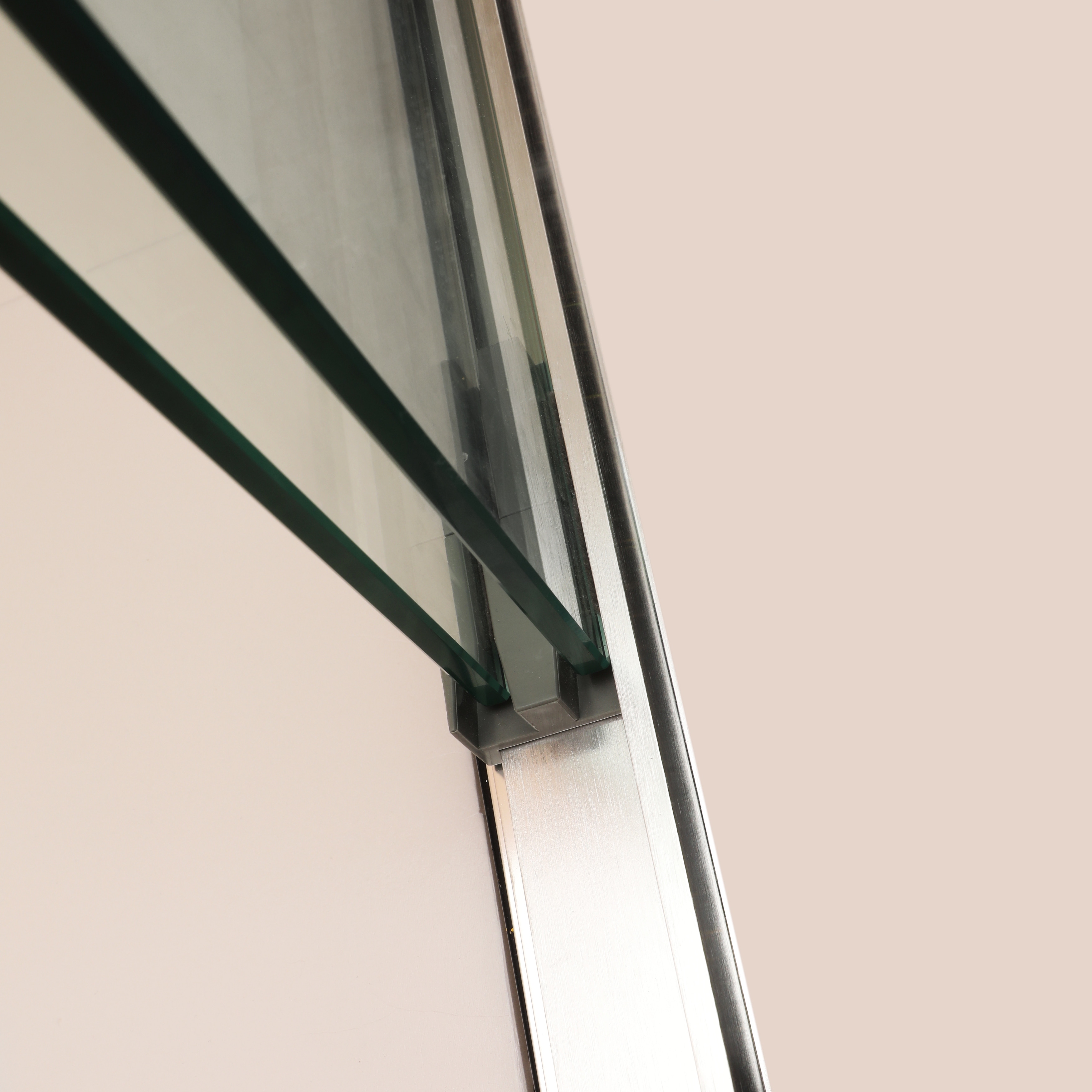 Shower Door 48" W x 76"H Semi-Frameless Bypass Sliding Shower Enclosure, 5/16 in. (8mm), Brushed Nickel