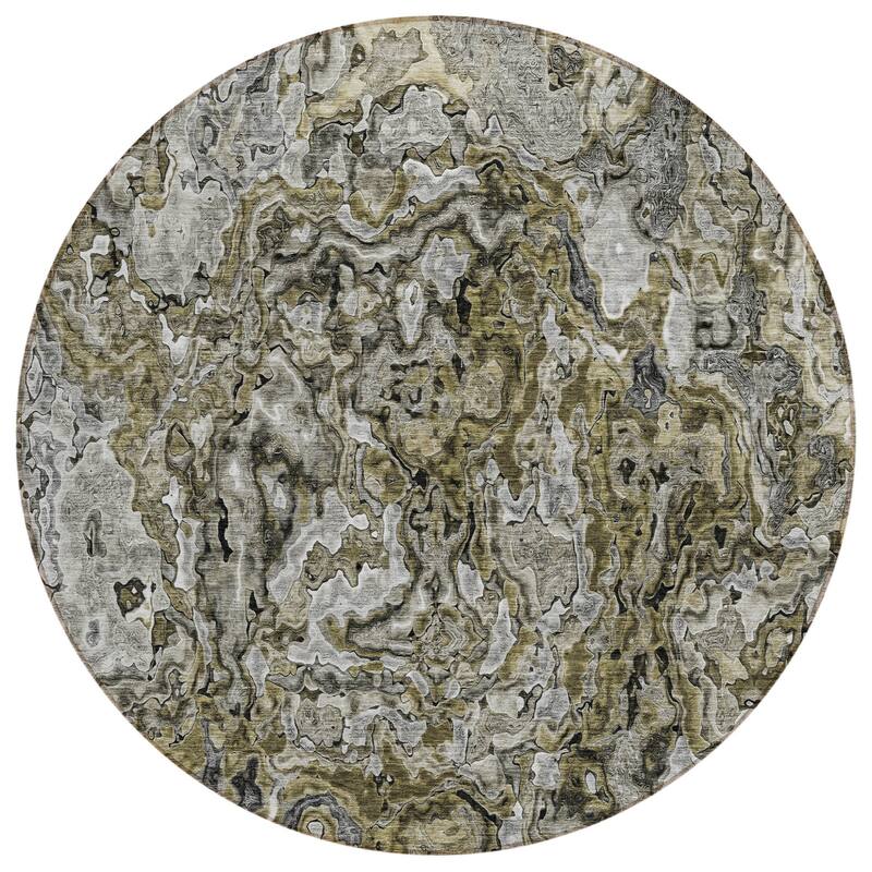 HomeRoots Abstract Transitional Rectangle Outdoor Rug
