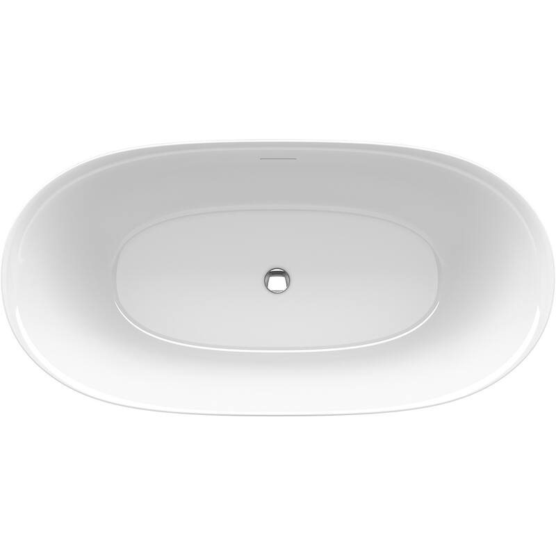 Sterling Unwind 60" Free Standing Acrylic Soaking Tub with Center