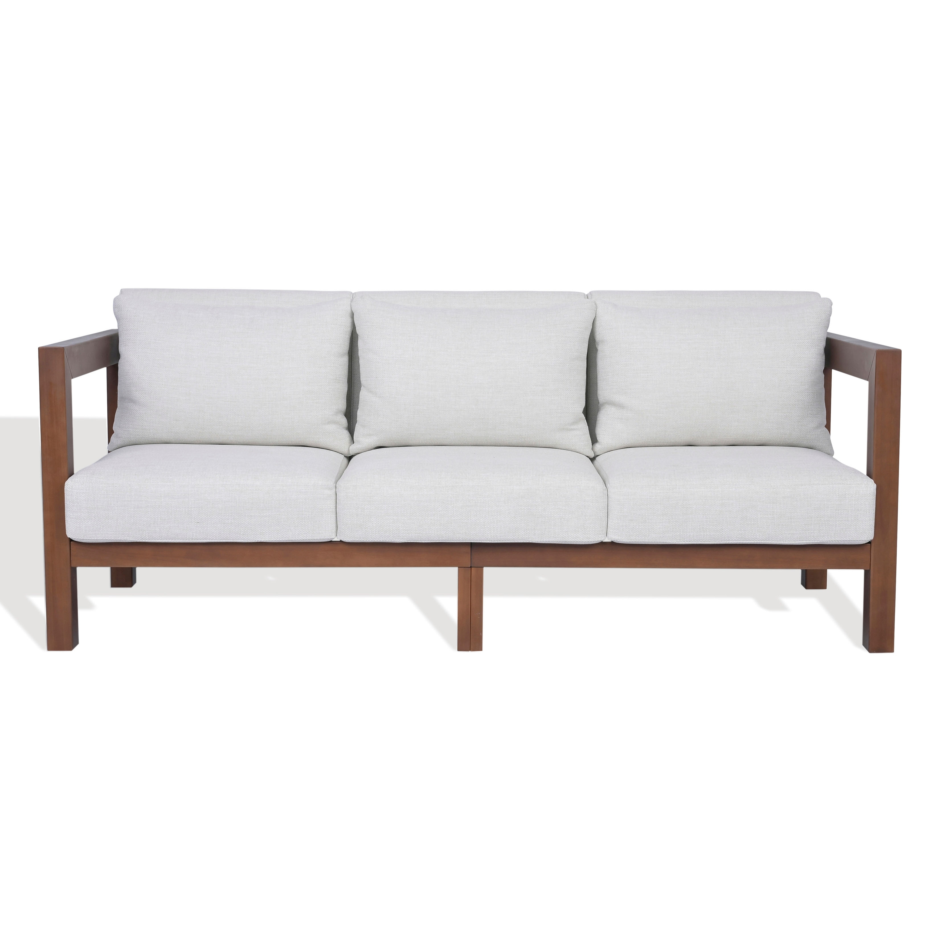 SAFAVIEH Couture Cruise Eucalyptus Sofa, Walnut