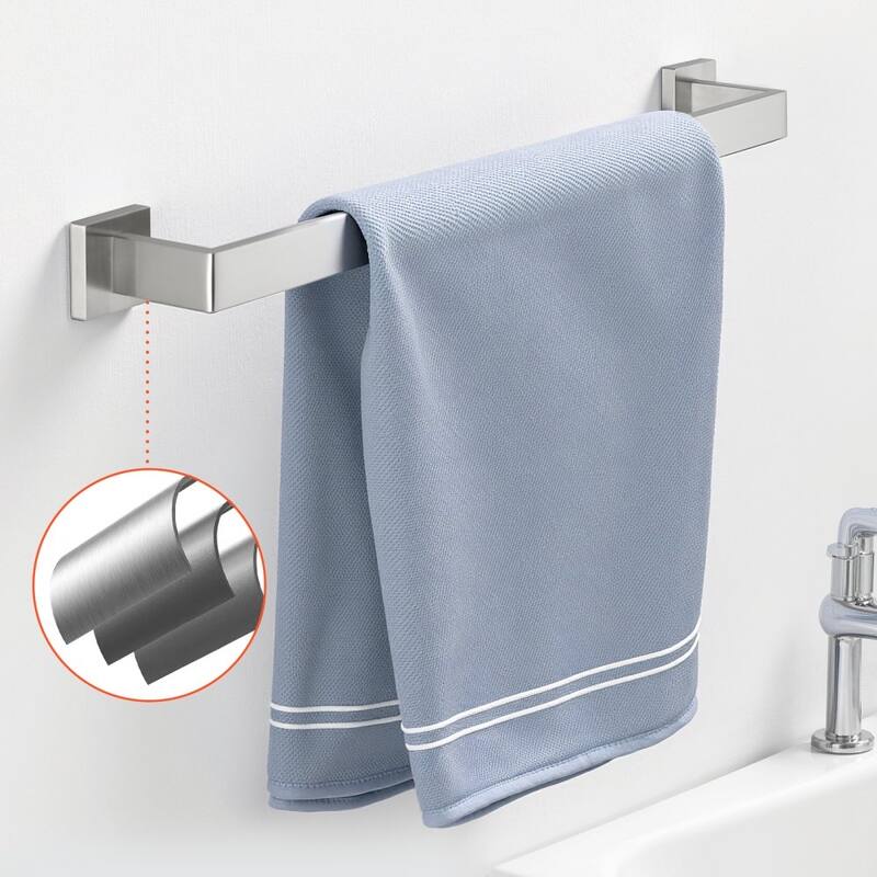 5 Piece Bathroom Hardware Set Brushed Stainless Steel Towel Bar Towel Rack Toilet Paper - 23.54 x 1.97 x 3.15 inch