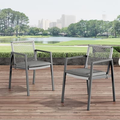 Charlotte Outdoor Dining Chair Set by Christopher Knight Home