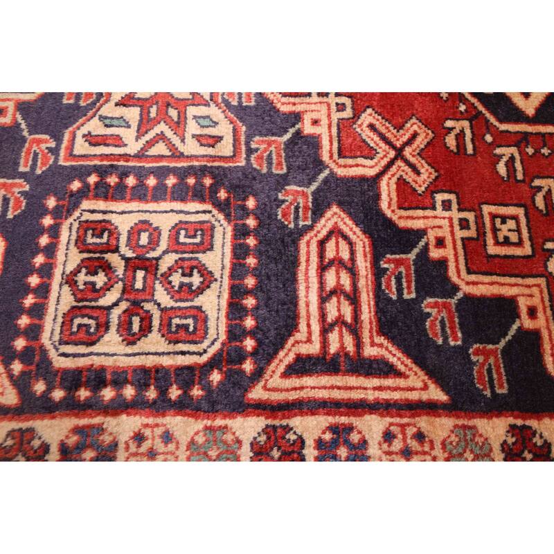 ECARPETGALLERY Hand-knotted Konya Anatolian Navy Wool Rug - 4'2 x 10'4