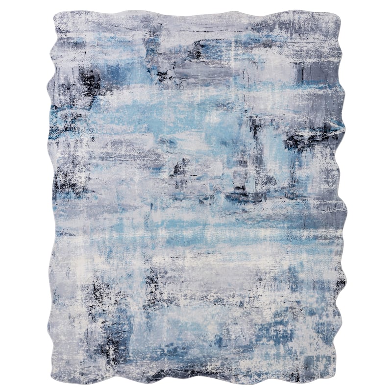 Abstract Blue/Grey Area Rug - Abstract 5' x 7' - Blue/Grey