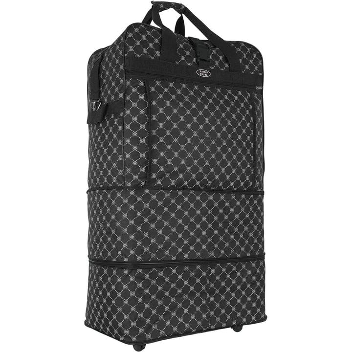 Charlie Sport Expandable Wheel Bag Luggage Printed Black, 36-Inches - Black