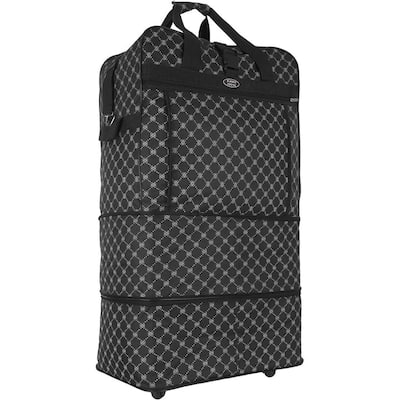 Charlie Sport Expandable Wheel Bag Luggage Printed Black, 36-Inches