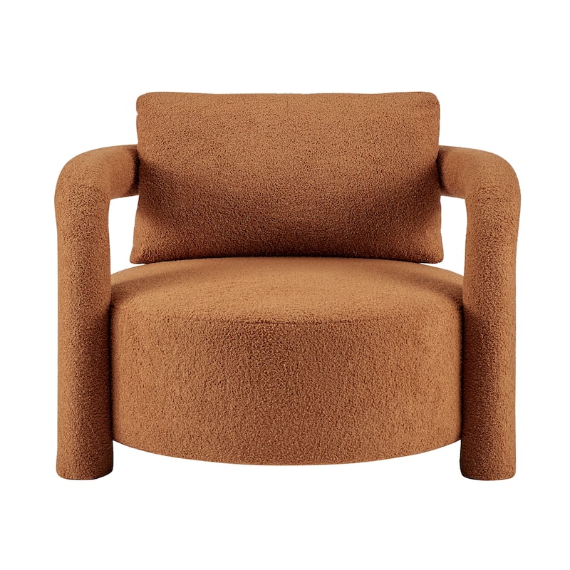 NPD Furniture Maisie Faux Shearling Accent Arm Chair