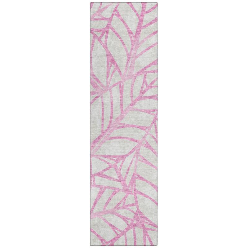 Machine Washable Indoor/ Outdoor Chantille Modern Palms Rug
