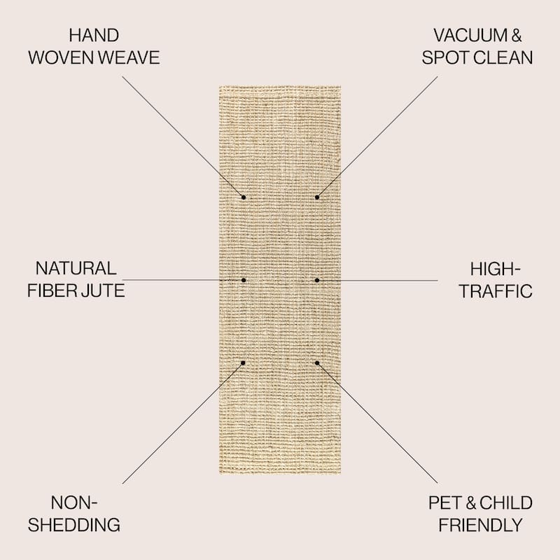 JONATHAN Y Pata Hand Woven Chunky Jute Area Rug