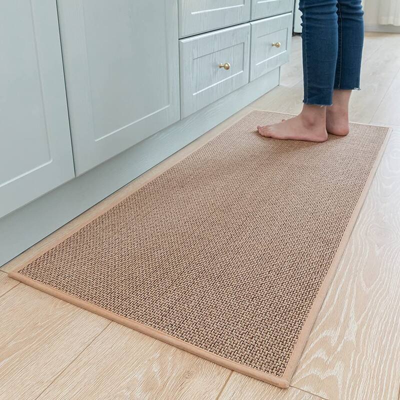 Kitchen Rugs and Mats Non Skid Washable, Beige -  20"x70"