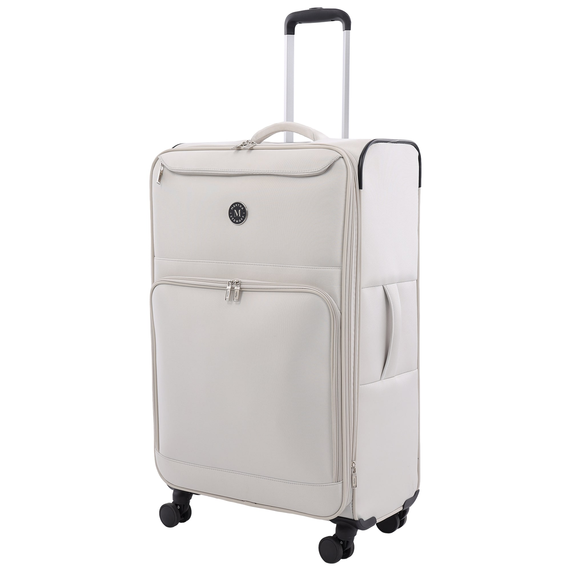Martha Stewart 31" Softside Luggage - Extra Large Expandable Spinner Suitcase with 8 Wheels & Front Pockets