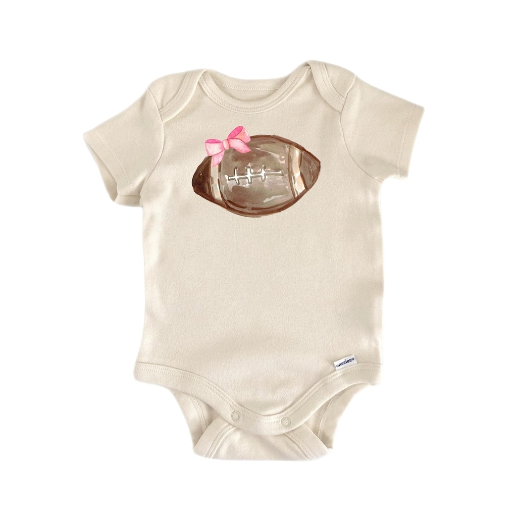 Pink Bowtie Football - Baby Boy Girl Clothes Infant Bodysuit Funny Cute Newborn