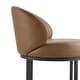 preview thumbnail 48 of 51, Spruce & Spring Chloe Upholstered Swivel Counter Bar Stool with Metal Frame and Arched Back