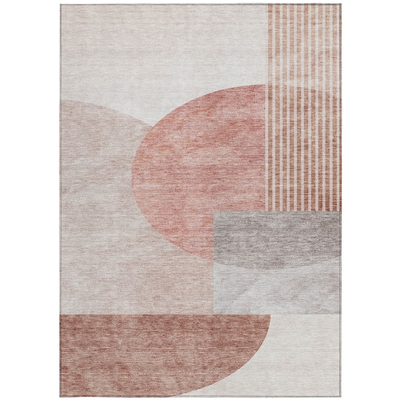 HomeRoots Geometric Transitional Rectangle Outdoor Rug