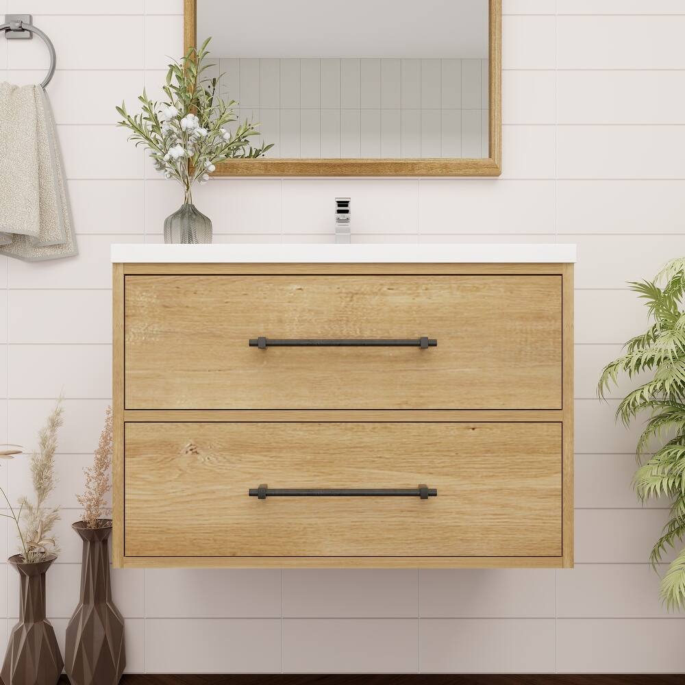 Victoria 30'' Wall-mounted Vanity with Reinforced Acrylic Sink - 29.5