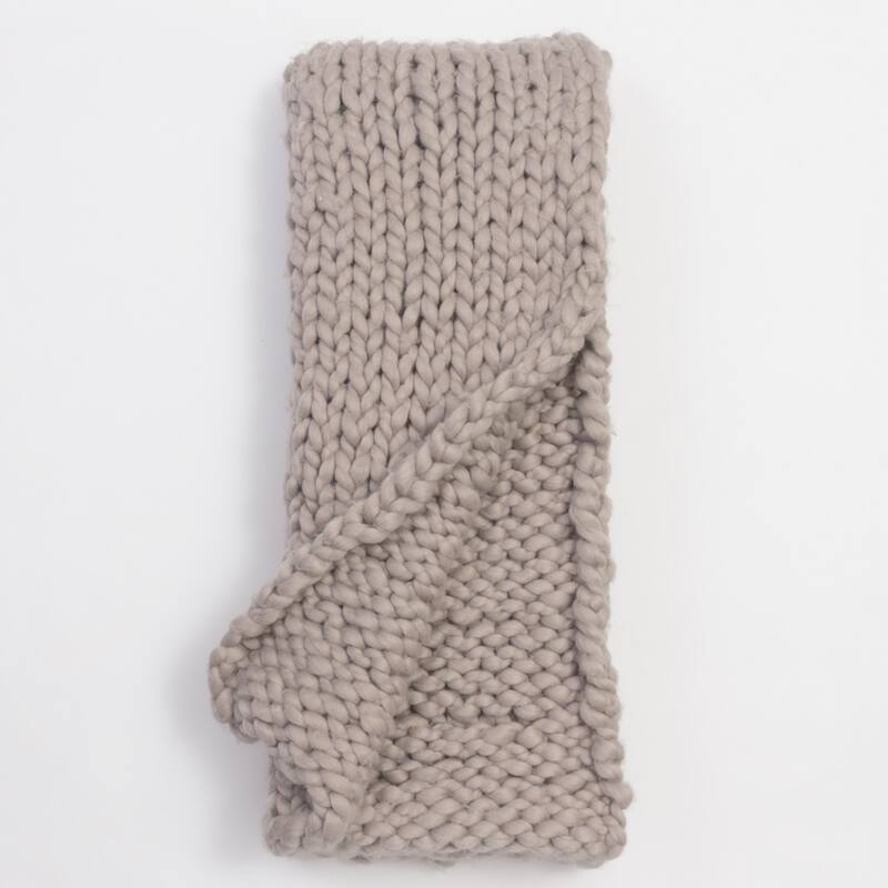 Hannelle Acrylic Wool Blend Chunky Knit Throw Blanket