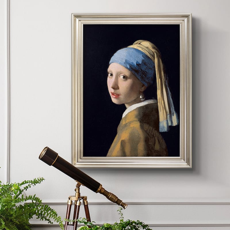 Girl with a Pearl Earring Premium Framed Canvas- Ready to Hang