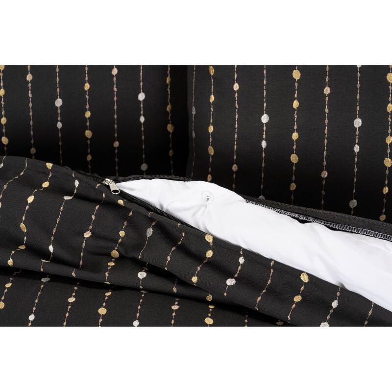 F Scott Fitzgerald Midnight Champagne Supreme Duvet Cover & Insert set