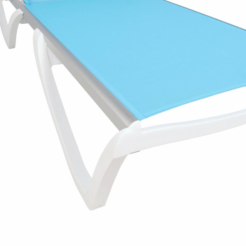 Furnish Theory Seabreeze Deck Patio Sunloungers Lounge Chairs Outdoor Chaise Lounges (Various Frame & Mesh Colors; Set of 2)