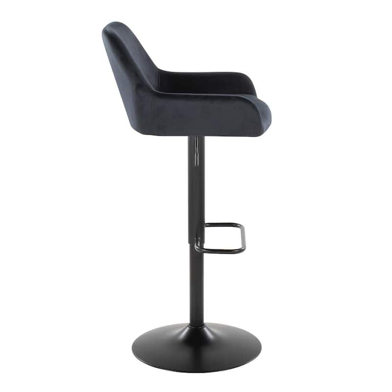Porch & Den Galotti Adjustable Bar Stool with Rounded Rectangle Footrest (Set of 2)