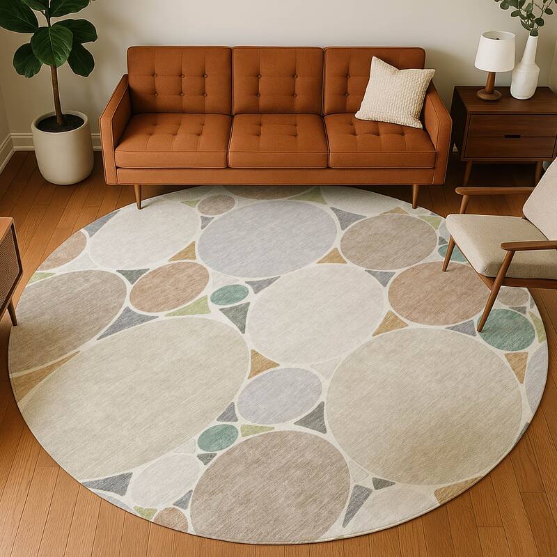 Machine Washable Indoor/ Outdoor Contemporary Rowan Chantille Rug