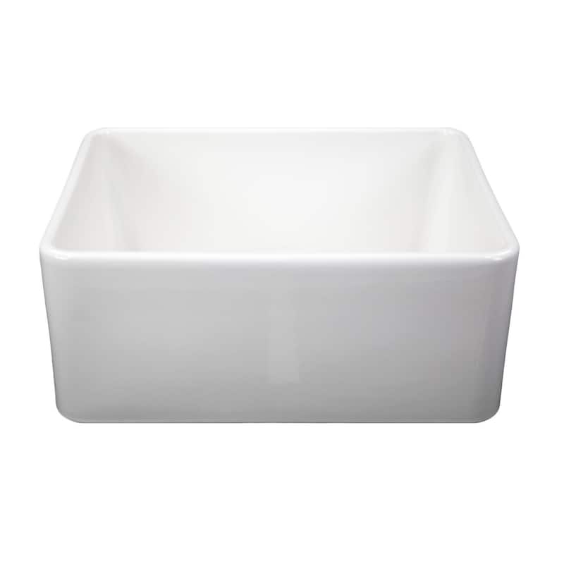 23 inch European Fireclay Farmhouse Sink Grid & Drain Set - 23.25" x 18" x 10"