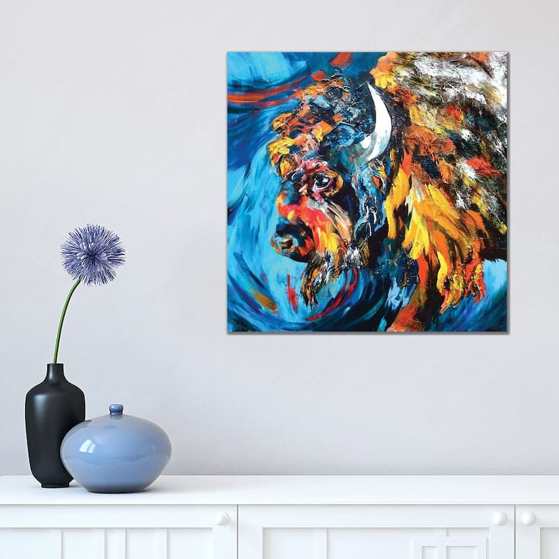 iCanvas "Buffalo" by Lindsey Dahl Canvas Print - 18x18x1.5