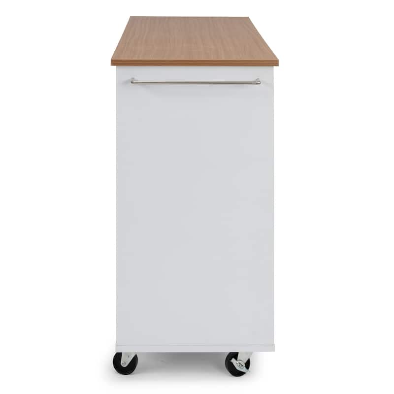 Storage Plus Off-White Kitchen Cart by homestyles