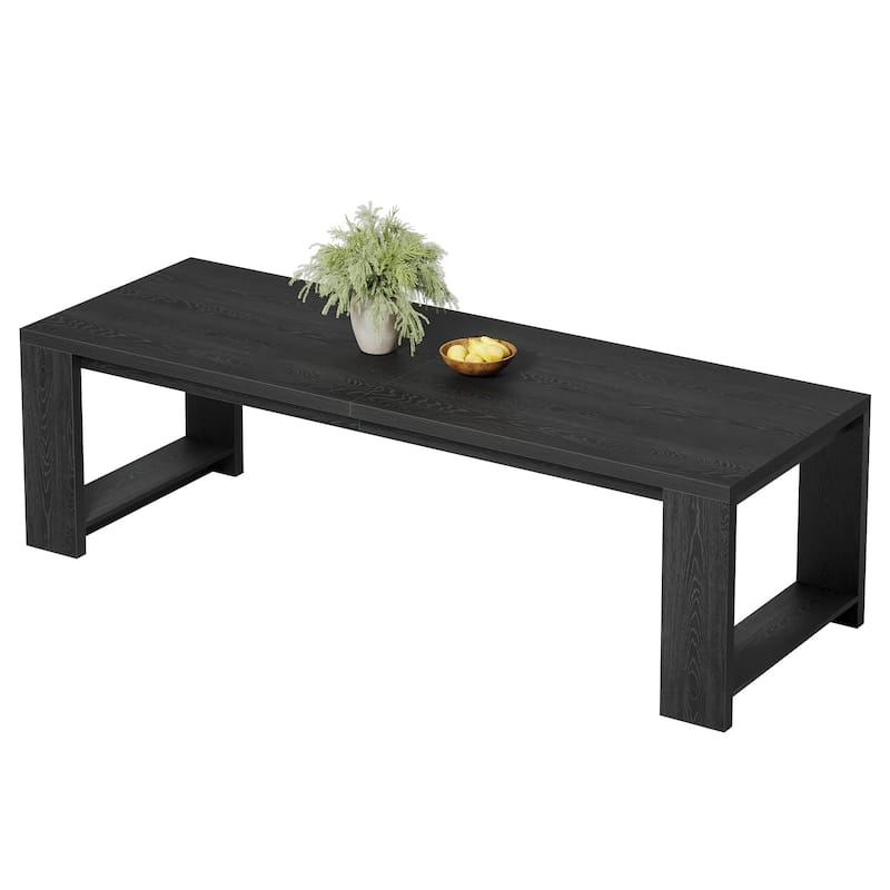 86.6 Inch Farmhouse Dining Table, Large Rectangular Kitchen Table for 6