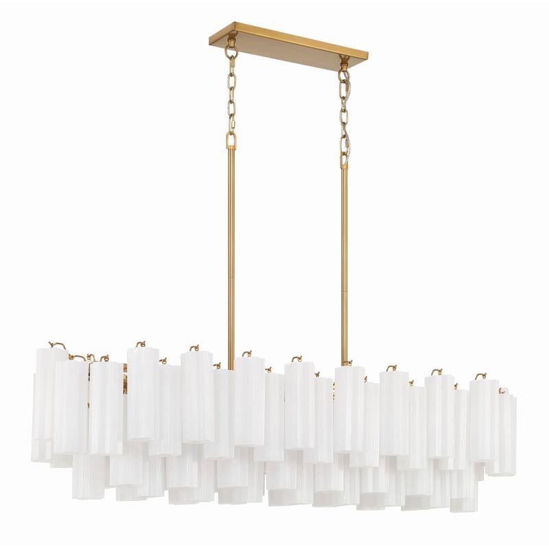 Crystorama Lighting Group ADD-317-WH Addis 14 Light 52" Wide Crystal