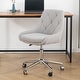 preview thumbnail 30 of 43, Modern Teddy Fleece Fabric with Metal Legs with Lift Adjustment, Swivel Office Chair