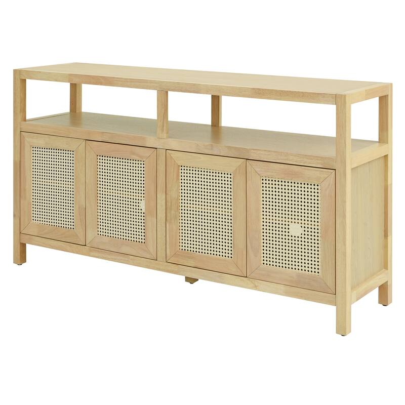 Bohemian Style Rattan Buffet Storage Cabinet