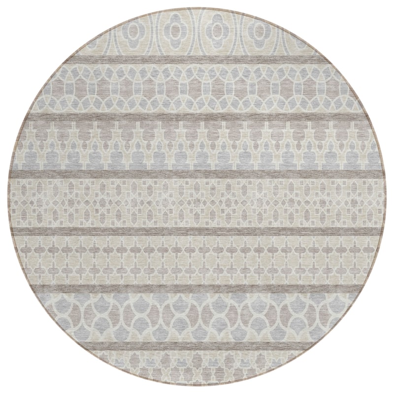 HomeRoots Quatrefoil Transitional Rectangle Outdoor Rug
