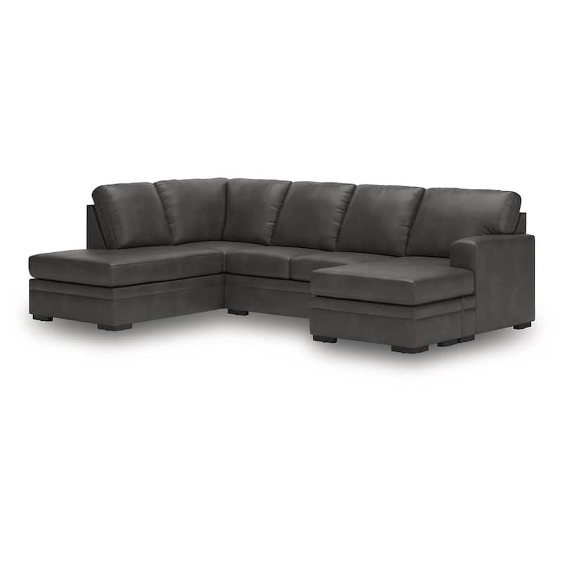 Signature Design by Ashley Dara Park Gray 2-Piece Sectional with Chaise - 124" W x 87" D x 40" H